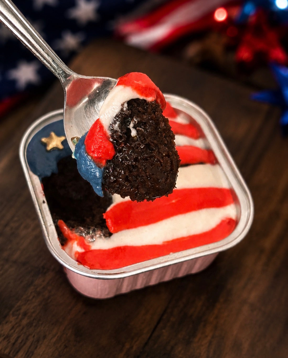 Old Glory Chocolate Mini Cake