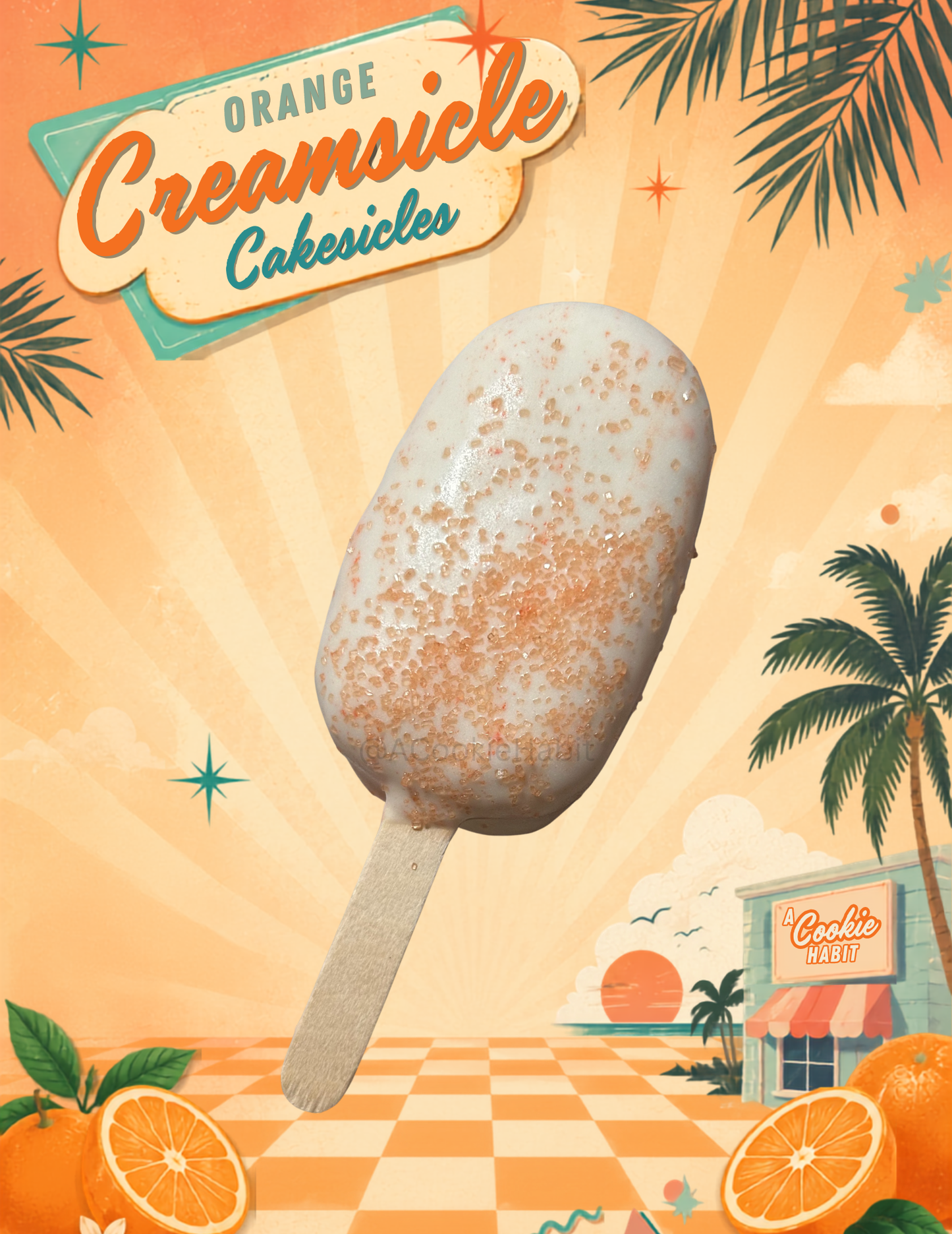 Orange Creamsicle Cakesicle